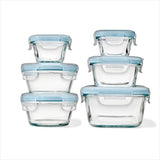 12-Piece Smart Seal Glass Container Set - Arctic Blue Q8