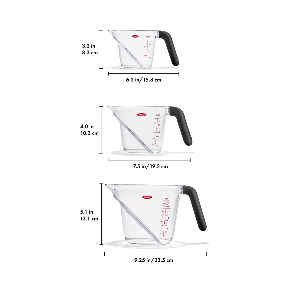 3 Piece Angled Measuring Cup Set F9