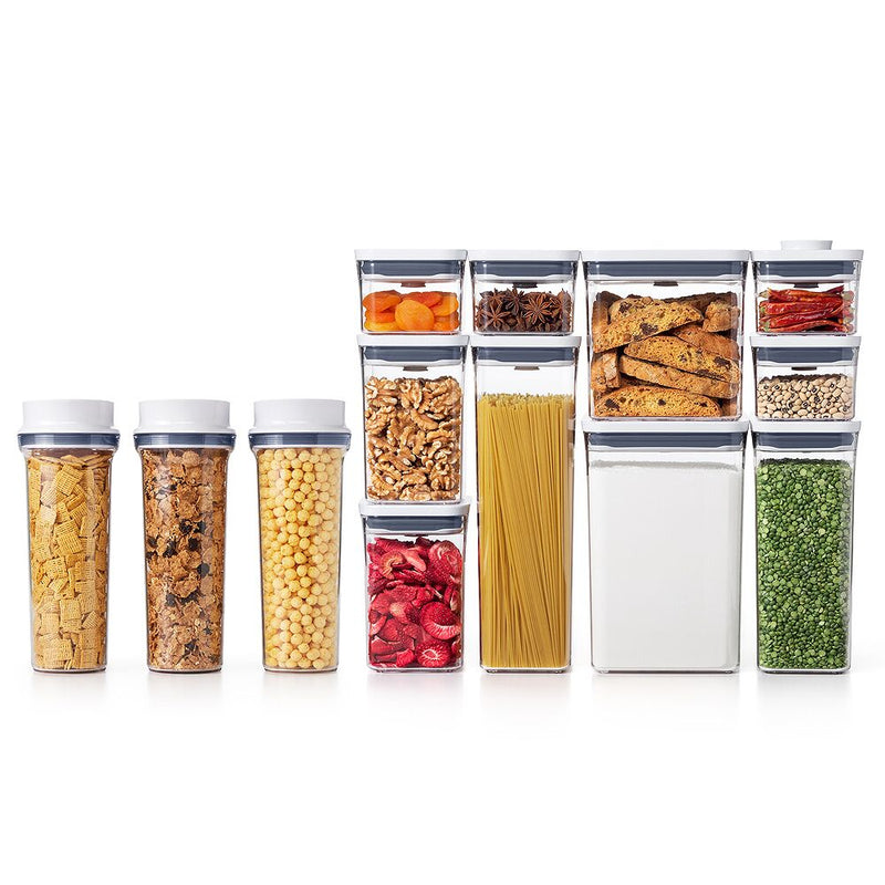 3 Piece Cereal Dispenser Set & 10-Piece POP Container Set Bundle J4
