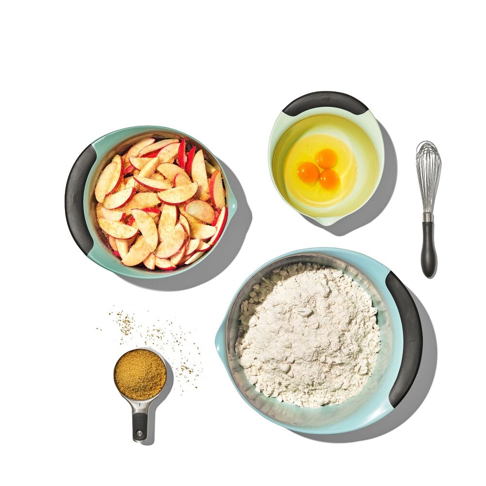 3 Piece Mixing Bowl Set - Cadet Blue, Tower Grey, Jade O9