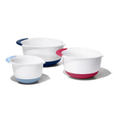 3 Piece Mixing Bowl Set New Colored Handles T2