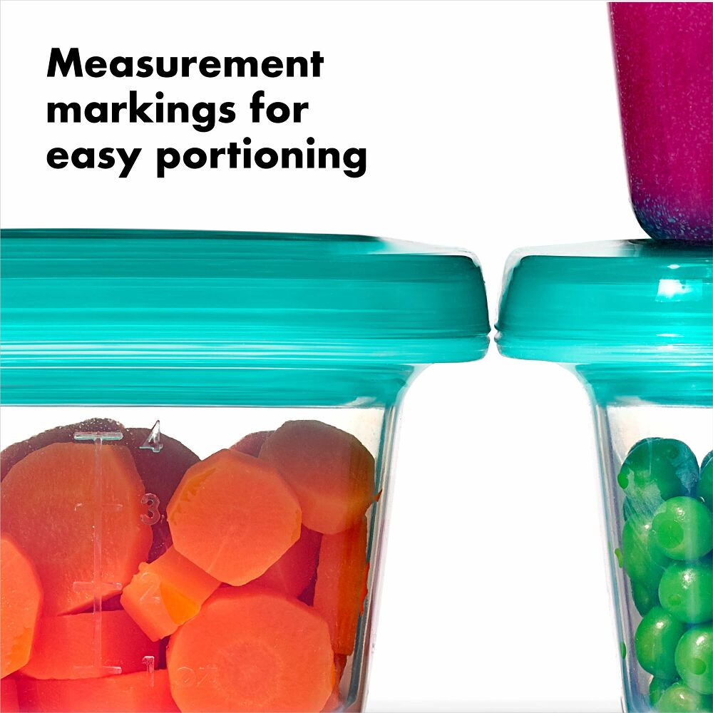 4 oz Baby Blocks™ Silicone Freezer Storage Containers - Tot Teal K9