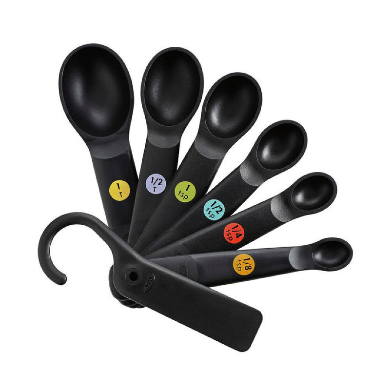 7 Piece Plastic Measuring Spoons - Black E8