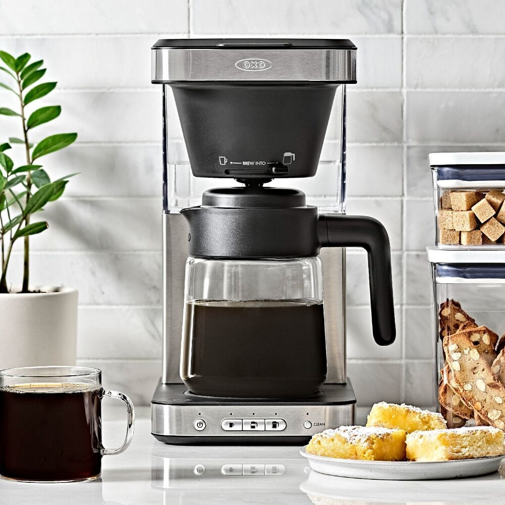 8-Cup Coffee Maker with Podless Single-Serve Function and Glass Carafe P4