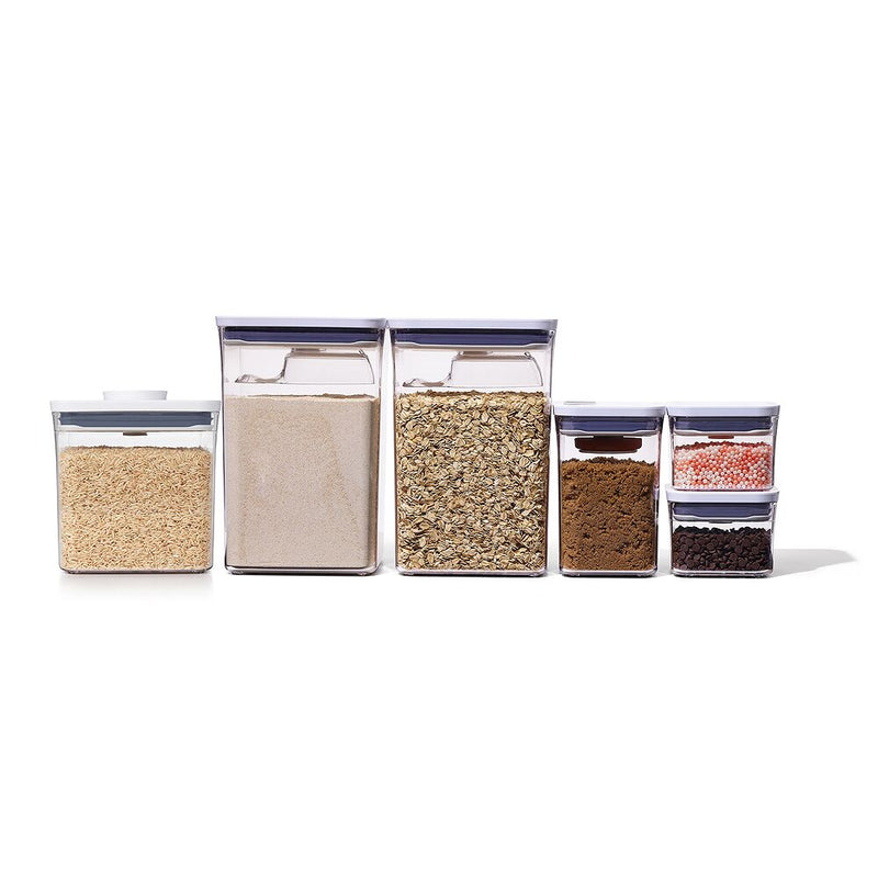 8-Piece POP Container Baking Set & POP Container - Big Square Short (2.8 Qt.) Bundle N0