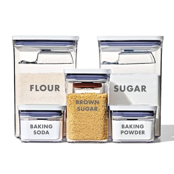 8-Piece Prelabeled Baking POP Container Set K6