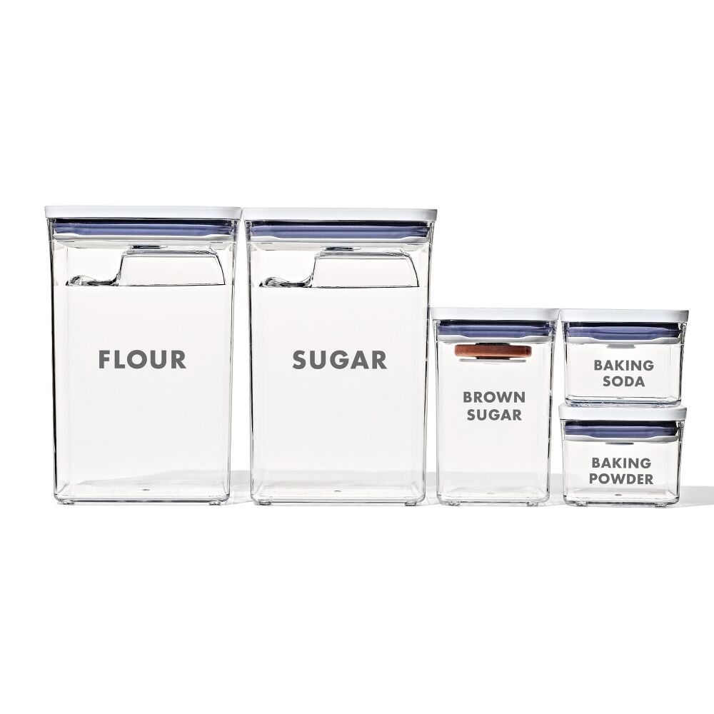 8-Piece Prelabeled Baking POP Container Set K6