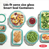 8 Piece Smart Seal Glass Round Container Set I7