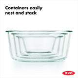 8 Piece Smart Seal Glass Round Container Set I7