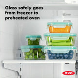 8 Piece Smart Seal Glass Round Container Set I7