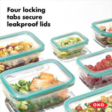8 Piece Smart Seal Glass Round Container Set I7