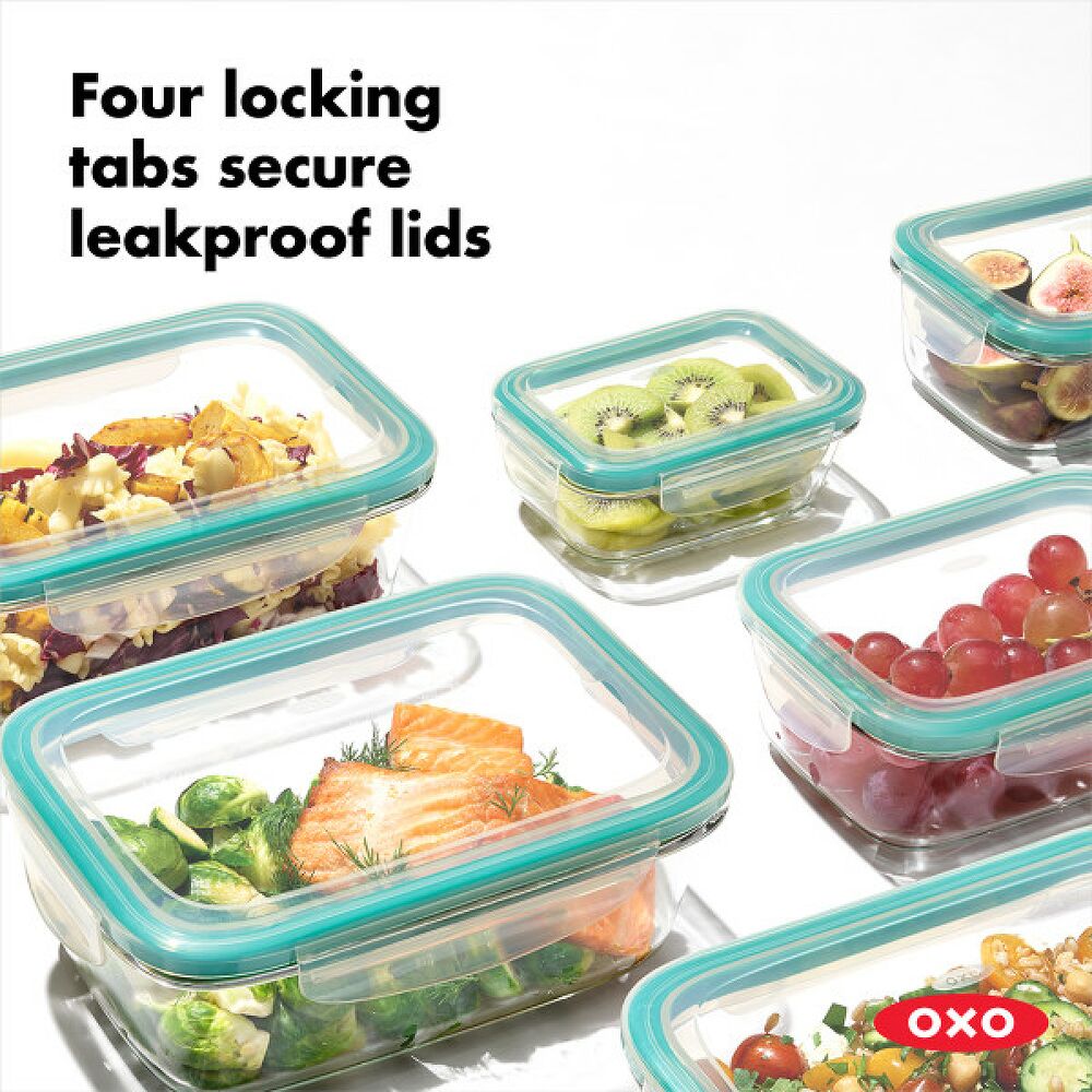 8 Piece Smart Seal Glass Round Container Set I7
