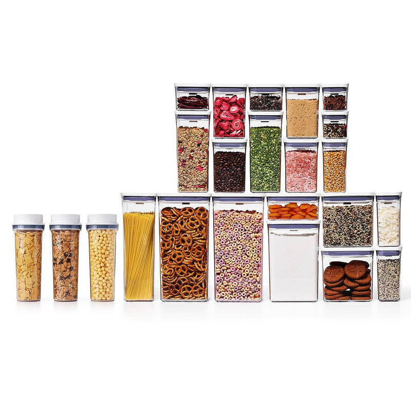 3 Piece Cereal Dispenser Set & 20-Piece POP Container Set Bundle E4