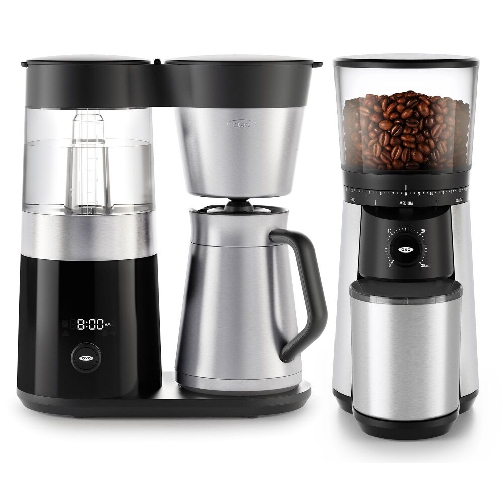 9-Cup Coffee Maker & Conical Burr Coffee Grinder Bundle R0