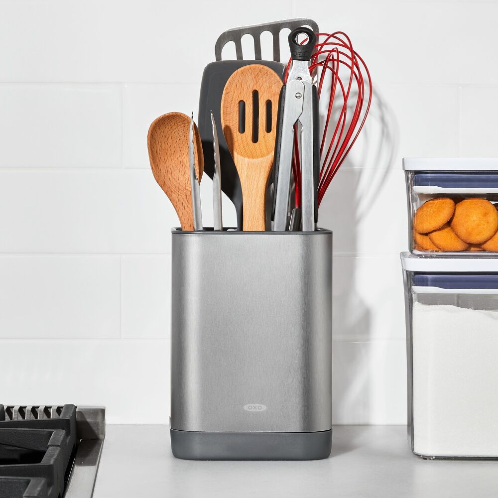 Adjustable Stainless Steel Utensil Holder - Small W5