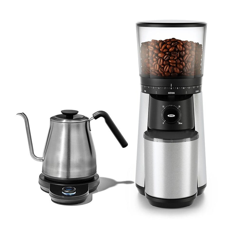 Adjustable Temperature Pour-Over Kettle & Conical Burr Coffee Grinder Bundle G0
