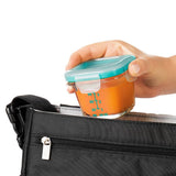 Baby Blocks Glass Food Storage Containers 4 Oz - Tot Teal H8