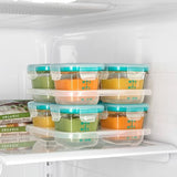 Baby Blocks Glass Food Storage Containers 4 Oz - Tot Teal H8