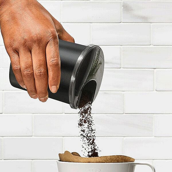 Replacement Coffee Grounds Container for Conical Burr Coffee Grinder - Matte Black