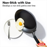 Carbon Steel Obsidian Series 10-Inch Frypan with Silicone Sleeve A3