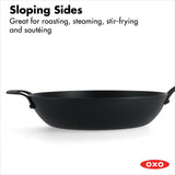 Carbon Steel Obsidian Series 12-Inch Wok with Silicone Sleeve C3