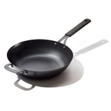 Carbon Steel Obsidian Series 12-Inch Wok with Silicone Sleeve C3