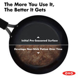 Carbon Steel Obsidian Series 8-Inch Frypan with Silicone Sleeve O9