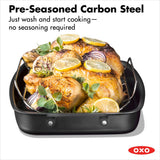Carbon Steel Obsidian Series Roaster with Rack F0