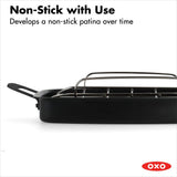 Carbon Steel Obsidian Series Roaster with Rack F0