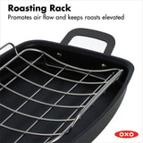 Carbon Steel Obsidian Series Roaster with Rack F0