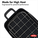 Carbon Steel Obsidian Series Roaster with Rack F0