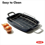 Carbon Steel Obsidian Series Roaster with Rack F0