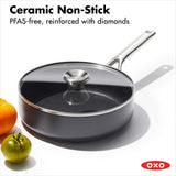 Ceramic Professional Non-Stick 3-Quart Sauté Pan with Lid B7