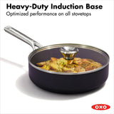 Ceramic Professional Non-Stick 3-Quart Sauté Pan with Lid B7