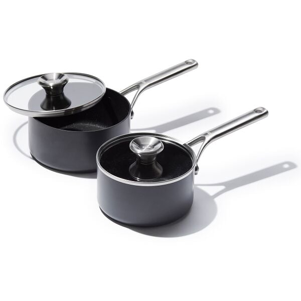Ceramic Professional Non-Stick 4-Piece Saucepan Set (1.7 Qt & 2.3 Qt) C7