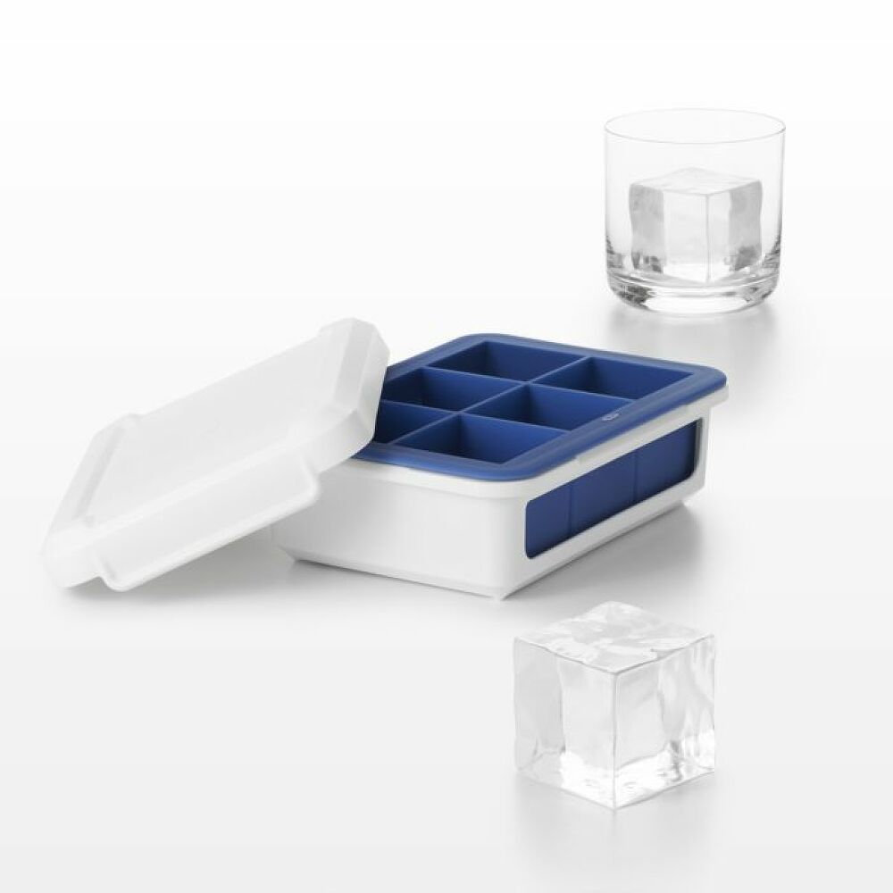 Covered Silicone Ice Cube Tray-Large Cube E1