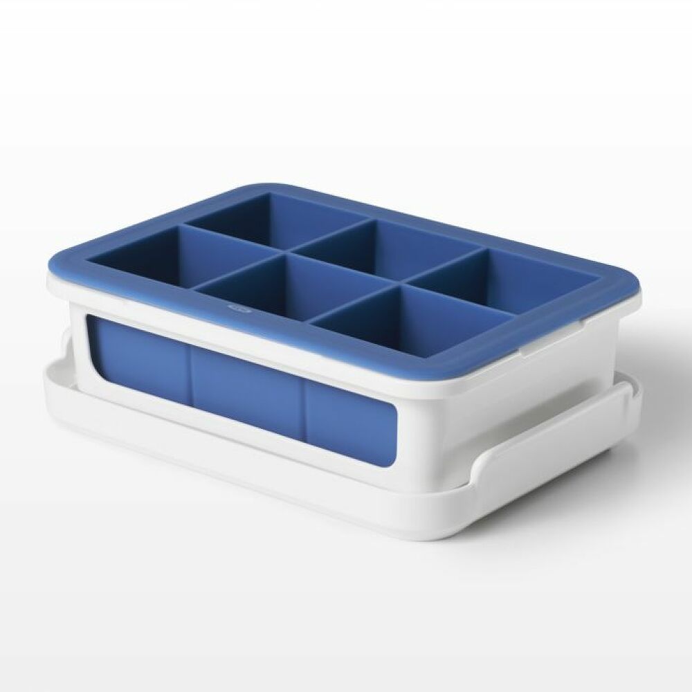 Covered Silicone Ice Cube Tray-Large Cube G1