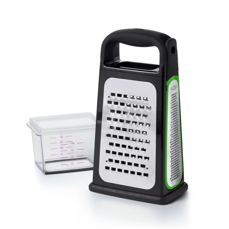 Etched Box Grater With Removable Zester J0