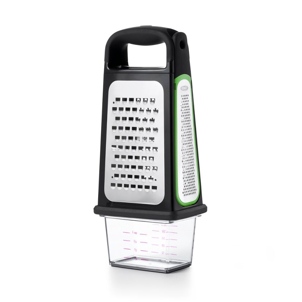 Etched Box Grater With Removable Zester J0