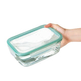 Smart Seal 8 Cup Glass Rectangle Container - Teal A6