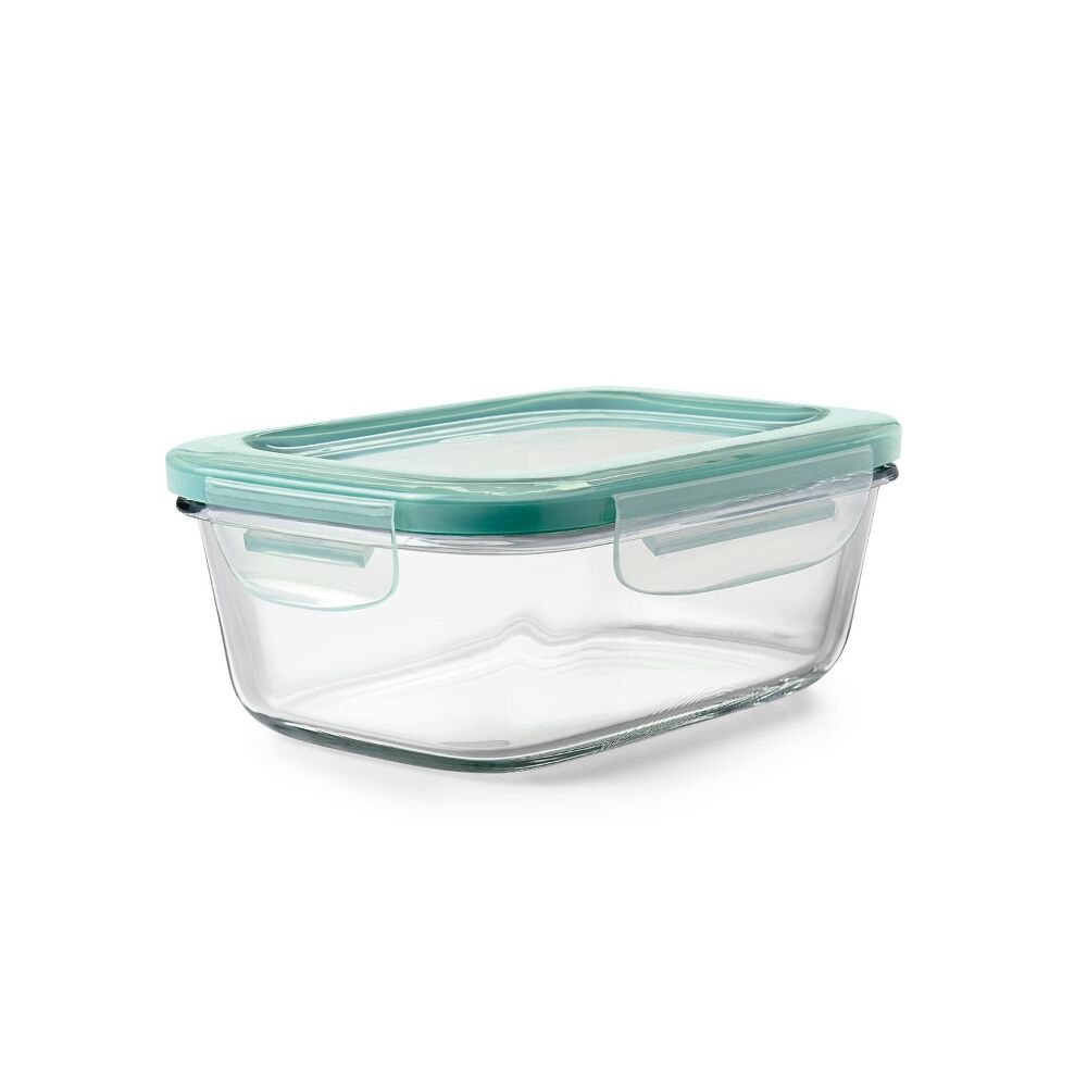 Smart Seal 3.5 Cup Glass Rectangle Container - Teal