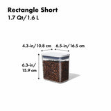 POP Container - Rectangle Short (1.7 Qt/1.6 L) - Matte Black Z3