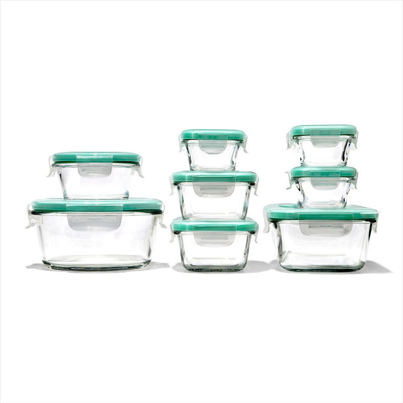 16 Piece Glass Smart Seal Everyday Container Set T9