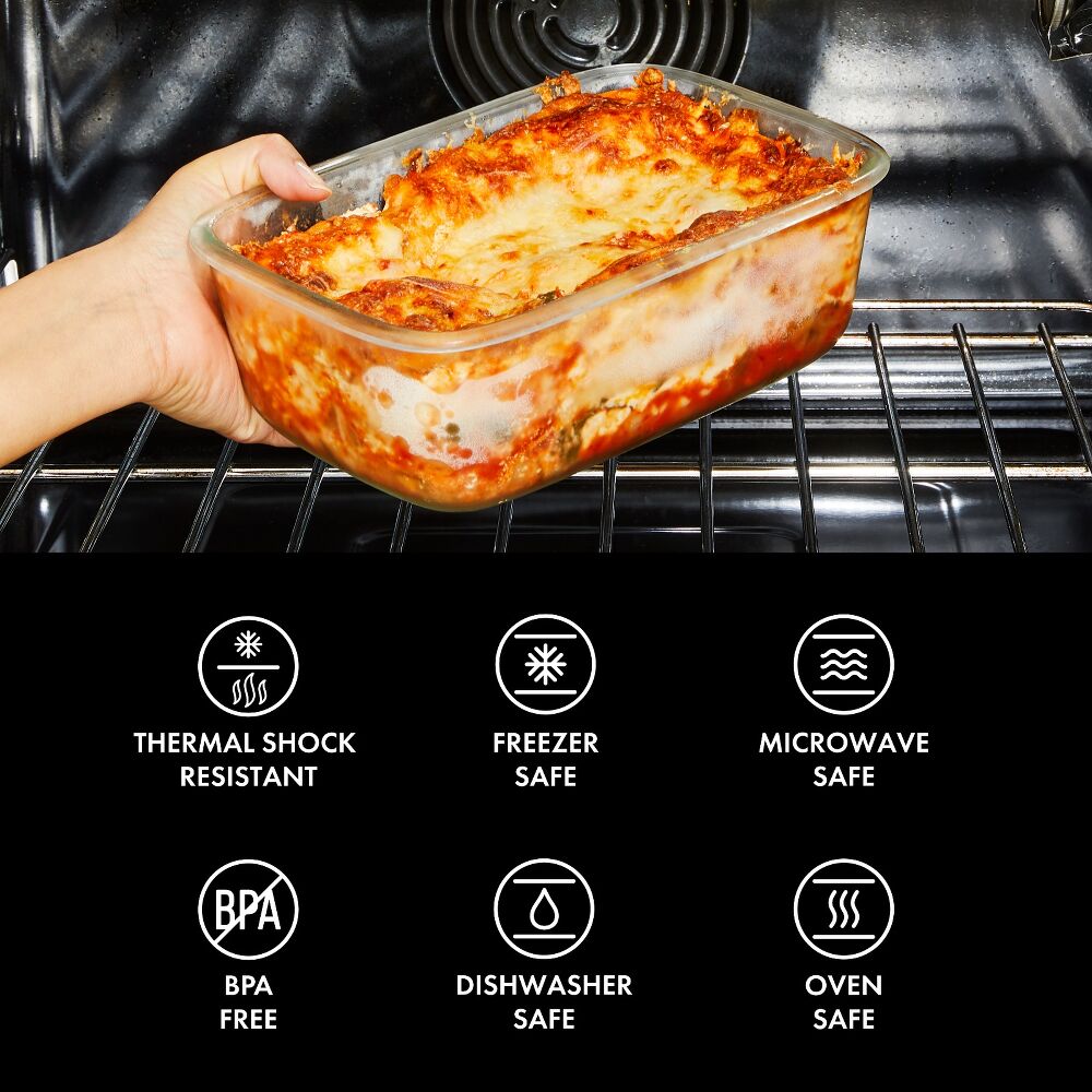 16 Piece Glass Smart Seal Everyday Container Set T9
