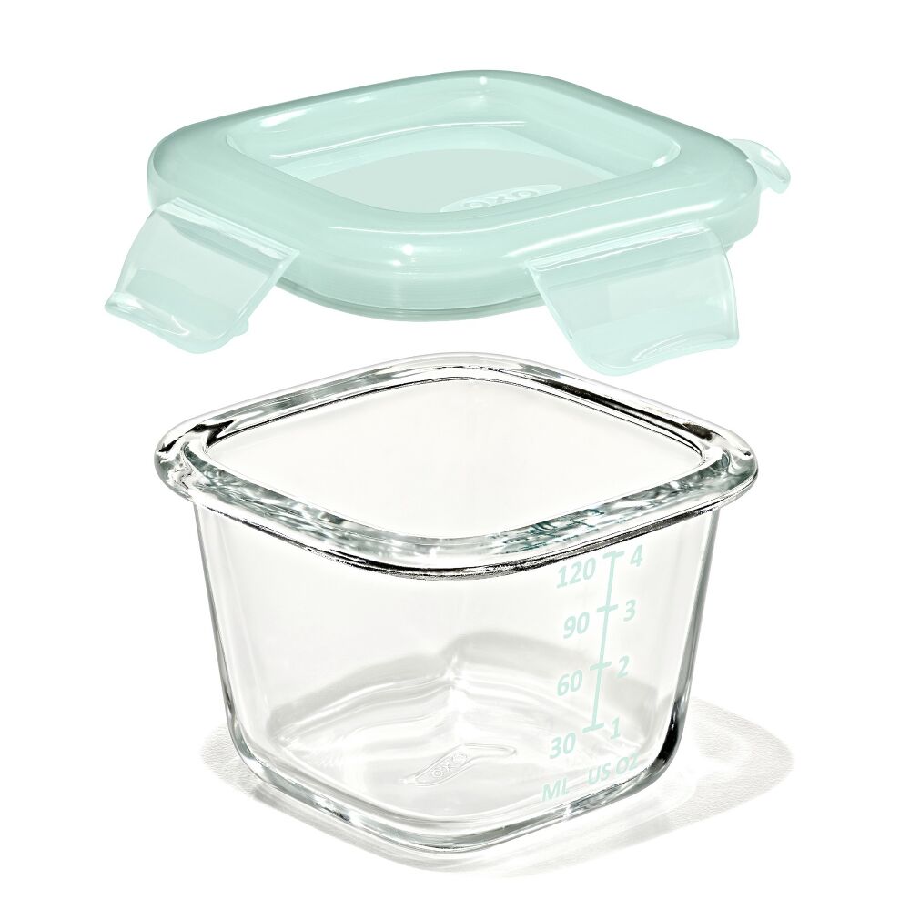 Glass Baby Blocks Food Storage Containers (4 oz) - Opal B0