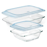 Glass Baking Dish with Lid (2.0 Qt) & Glass Baking Dish with Lid (3.0 Qt) Bundle H5