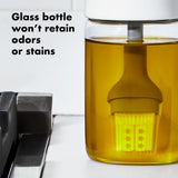 Glass Oil Bottle and Silicone Brush Set I8