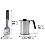 Grilling Basting Pot and Brush Set Z7