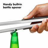 Grilling Tongs with Built-In Bottle Opener X9