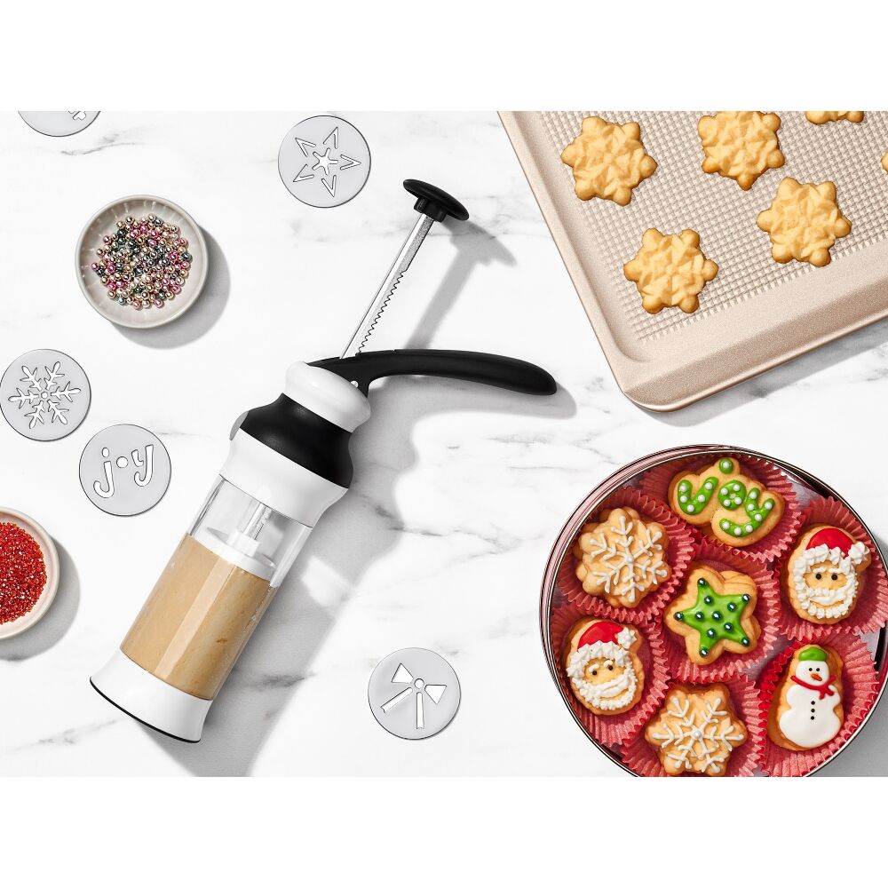 Holiday Cookie Press and Disk Set Bundle X9